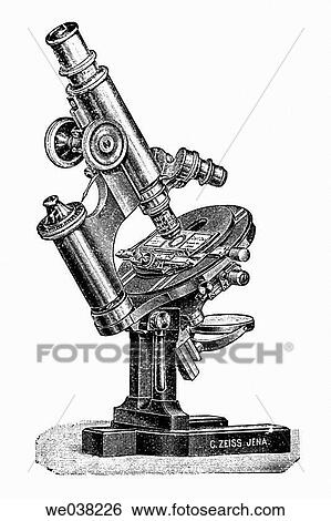 Microscope, antique drawing. 1920. View Large Photo Image Stock Photograph - Microscope, antique drawing. 1920.. Fotosearch