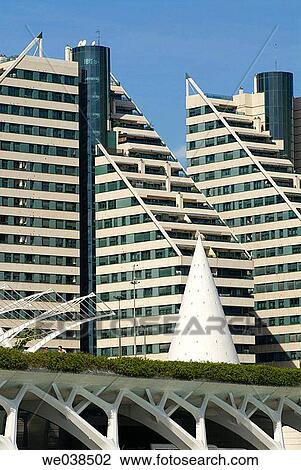Modern buildings by City of Arts and Sciences. Valencia, Comunidad Valenciana, Spain View Large Photo Image Stock Image - Modern buildings by City of Arts and Sciences. Valencia, Comunidad Valenciana, Spain. Fotosearch