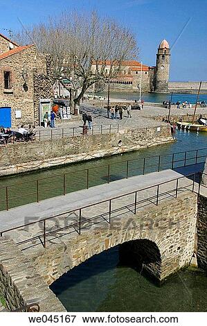 Notre Dame des Anges church. Collioure. Languedoc-Roussillon. France View Large Photo Image Stock Photo - Notre Dame des Anges church. Collioure. Languedoc-Roussillon. France. Fotosearch