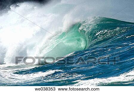 Ocean wave, North Shore, Oahu. Hawaii, USA View Large Photo Image Stock Image - Ocean wave, North Shore, Oahu. Hawaii, USA. Fotosearch