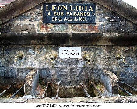 Ochagav? a fountain. Navarra. Spain. View Large Photo Image Stock Image - Ochagav? a fountain. Navarra. Spain.. Fotosearch
