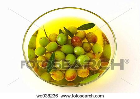 Olives in olive oil View Large Photo Image Stock Photograph - Olives in olive oil. Fotosearch