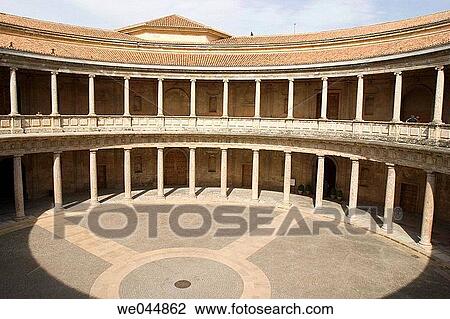 Palace of Carlos V. Granada. Andalusia, Spain View Large Photo Image Stock Image - Palace of Carlos V. Granada. Andalusia, Spain. Fotosearch