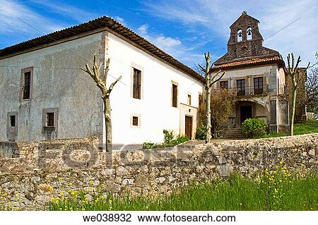 Palacio de La Espriella (S. XVII), Bien de Inter's Cultural, Villahormes, Concejo de Llanes, Paisaje Protegido de la Costa Oriental, Asturias, Espa±a View Large Photo Image Stock Image - Palacio de La Espriella (S. XVII), Bien de Inter's Cultural, Villahormes, Concejo de Llanes, Paisaje Protegido de la Costa Oriental, Asturias, Espa±a. Fotosearch
