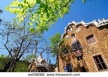 Park G? ell by Gaud?, Barcelona. Catalonia, Spain View Large Photo Image Stock Image - Park G? ell by Gaud?, Barcelona. Catalonia, Spain. Fotosearch
