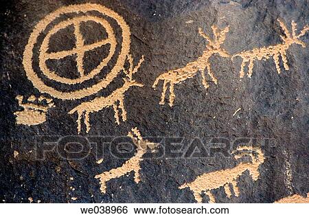 Petroglyphs, Indian Creek. Newspaper Rock State Historic Park. Utah. USA. View Large Photo Image Stock Photograph - Petroglyphs, Indian Creek. Newspaper Rock State Historic Park. Utah. USA.. Fotosearch