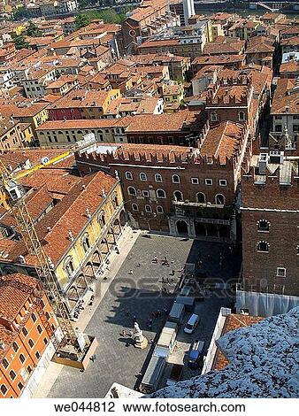 Piazza delle Erbe from Tower dei Lamberti. Verona. Veneto. Italy View Large Photo Image Stock Image - Piazza delle Erbe from Tower dei Lamberti. Verona. Veneto. Italy. Fotosearch