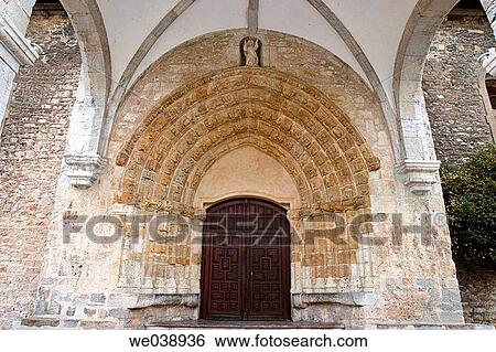 Portada de la iglesia g? tica de Santa Mar? a de Concejo, Llanes, Asturias, Espa±a View Large Photo Image Stock Photograph - Portada de la iglesia g? tica de Santa Mar? a de Concejo, Llanes, Asturias, Espa±a. Fotosearch