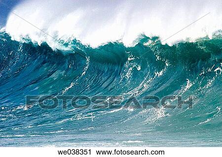 Powerful wave, Oahu. Hawaii, USA View Large Photo Image Stock Image - Powerful wave, Oahu. Hawaii, USA. Fotosearch