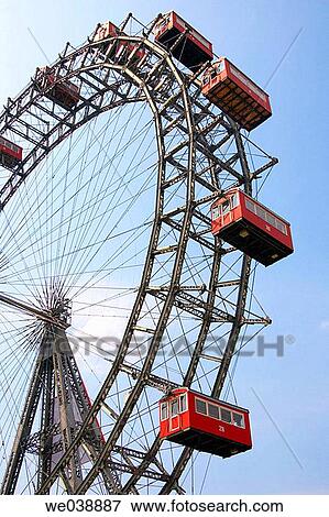 Riesenrad, Prater Wheel, Vienna, Austria View Large Photo Image Stock Photo - Riesenrad, Prater Wheel, Vienna, Austria. Fotosearch