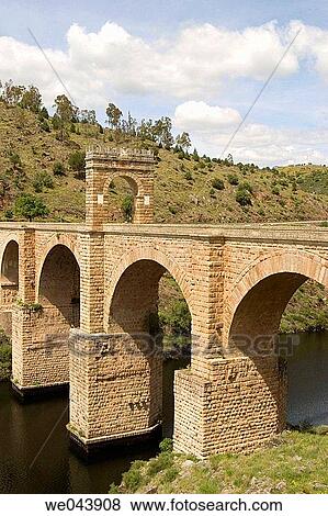 Stock Photo - Roman bridge. Alcantara. Caceres province. Extremadura. Spain. Fotosearch
