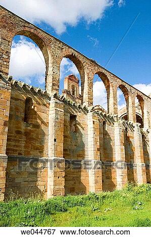 Ruins of Santa Maria de Moreruela Cistercian monastery (12th century). Zamora province, Castilla-Le? n, Spain View Large Photo Image Stock Photo - Ruins of Santa Maria de Moreruela Cistercian monastery (12th century). Zamora province, Castilla-Le? n, Spain. Fotosearch