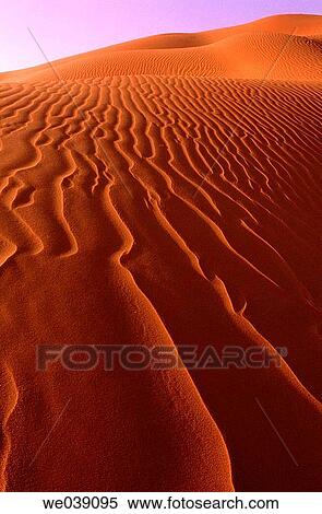 Stock Photography - Sand dunes, desert. Sahara, Grand Erg Oriental. Algeria.. Fotosearch