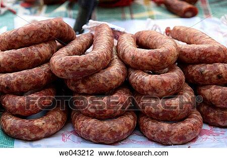 Stock Image - Sausages. Fotosearch