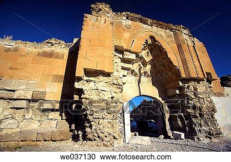 Stock Image - Seljuq caravanserai of Alayhan, Aksaray. Cappadocia, Turkey. Fotosearch