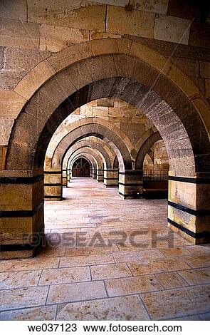 Stock Image - Seljuq caravanserai of Sarihan (c. 1249), Avanos. Cappadocia, Turkey. Fotosearch