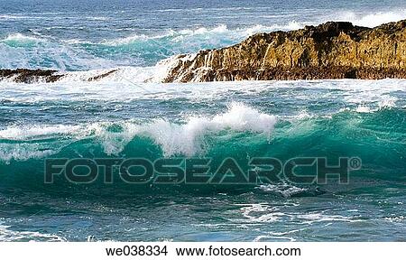 Shorebreak waves, Oahu. Hawaii, USA View Large Photo Image Picture - Shorebreak waves, Oahu. Hawaii, USA. Fotosearch