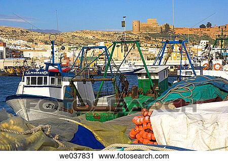Spain, Andalusia, Almeria, port View Large Photo Image Stock Image - Spain, Andalusia, Almeria, port. Fotosearch