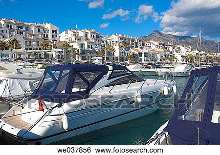 Spain, Andalusia, Costa del Sol, Puerto Banus View Large Photo Image Stock Photograph - Spain, Andalusia, Costa del Sol, Puerto Banus. Fotosearch
