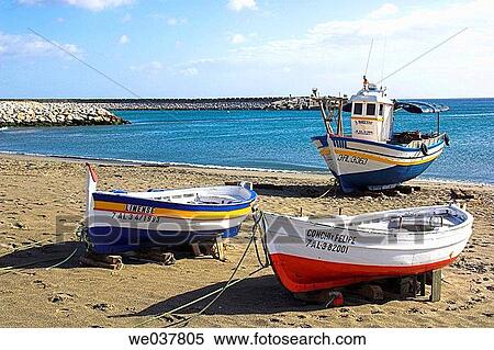 Spain, Gibraltar form La Linea fishing boat View Large Photo Image Stock Photography - Spain, Gibraltar form La Linea fishing boat. Fotosearch