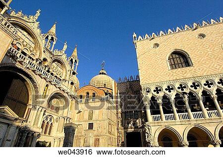 St. Mark's basilica and Doge's Palace, Venice. Veneto, Italy View Large Photo Image Stock Photograph - St. Mark's basilica and Doge's Palace, Venice. Veneto, Italy. Fotosearch
