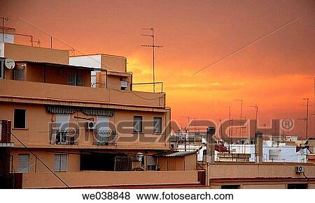 Sunset over Valencia city, Comunidad Valenciana, Spain View Large Photo Image Stock Photo - Sunset over Valencia city, Comunidad Valenciana, Spain. Fotosearch