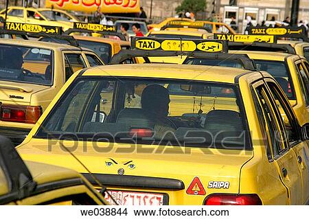 Picture - Taxis, Damascus. Syria. Fotosearch