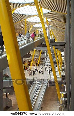 Terminal 4, new Barajas airport terminal. Madrid, Spain View Large Photo Image Stock Image - Terminal 4, new Barajas airport terminal. Madrid, Spain. Fotosearch