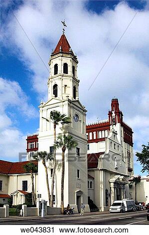 The Cathedral Basilica of St. Augustine in the historic district of St. Augustine, Florida, USA. View Large Photo Image Stock Image - The Cathedral Basilica of St. Augustine in the historic district of St. Augustine, Florida, USA.. Fotosearch