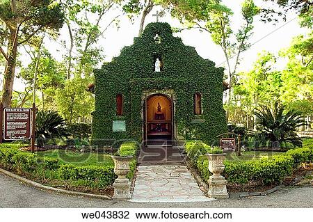 The Hermitage of Our Lady of La Leche Chapel in St. Augustine, Florida, USA. View Large Photo Image Stock Image - The Hermitage of Our Lady of La Leche Chapel in St. Augustine, Florida, USA.. Fotosearch