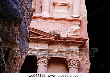 The Khasneh (? Treasury? ) from the Siq, Petra. Jordan View Large Photo Image Stock Image - The Khasneh (? Treasury? ) from the Siq, Petra. Jordan. Fotosearch