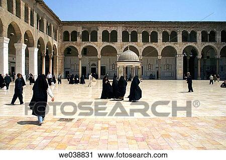 The Umayyad Mosque built 705-715 by caliph Al-Walid I, Damascus. Syria View Large Photo Image Stock Image - The Umayyad Mosque built 705-715 by caliph Al-Walid I, Damascus. Syria. Fotosearch