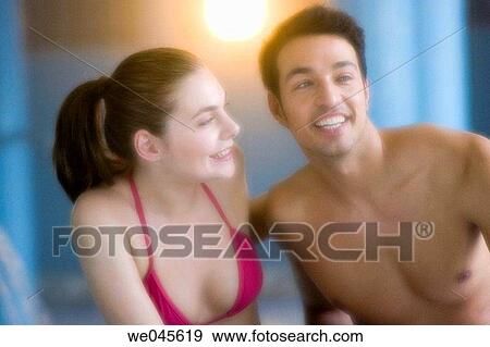 Therapeutic seawater pool (33? C) with hydrojet, underwater massage jets, waterfalls, bubbles, shoulder and neck massage waterfalls, jacuzzis, against-the-current swimming, and hot and cold plunge pools View Large Photo Image Stock Photo - Therapeutic seawater pool (33? C) with hydrojet, underwater massage jets, waterfalls, bubbles, shoulder and neck massage waterfalls, jacuzzis, against-the-current swimming, and hot and cold plunge pools. Fotosearch