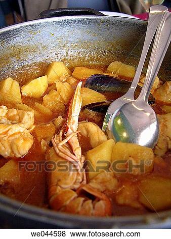 Typical fish dish, Suquet de peix". " View Large Photo Image Stock Photo - Typical fish dish, Suquet de peix". ". Fotosearch