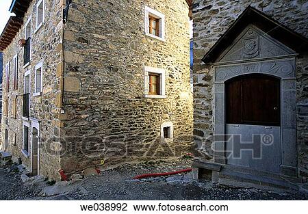 Typical house in the Aragon Pyren? es. Lanuza. Tena valley. Pyren? es. Huesca province. Aragon. Spain. View Large Photo Image Stock Image - Typical house in the Aragon Pyren? es. Lanuza. Tena valley. Pyren? es. Huesca province. Aragon. Spain.. Fotosearch
