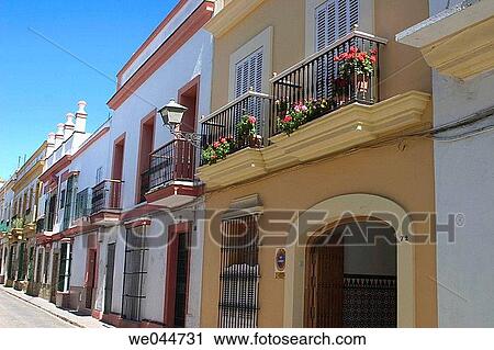 Typical street, El Puerto de Santa Mar? a. Cßdiz province, Andalusia, Spain View Large Photo Image Stock Image - Typical street, El Puerto de Santa Mar? a. Cßdiz province, Andalusia, Spain. Fotosearch