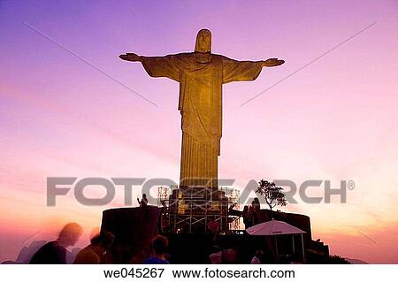 Viewpoint, Christ Statue at Corcovado, 704 meters high, near outskirts of Rio de Janiero, Brazil View Large Photo Image Stock Photo - Viewpoint, Christ Statue at Corcovado, 704 meters high, near outskirts of Rio de Janiero, Brazil. Fotosearch