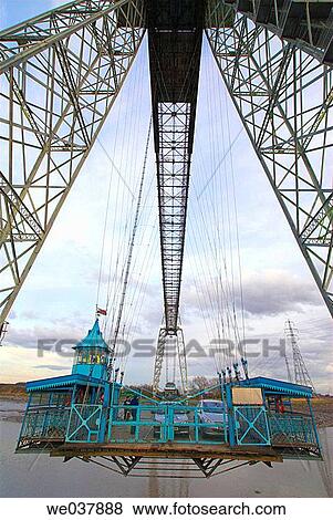 Stock Photo - Wales, Gwent, Newport, transporter Bridge. Fotosearch