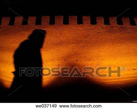 Walls at night. Essaouira. Morocco. View Large Photo Image Stock Photo - Walls at night. Essaouira. Morocco.. Fotosearch