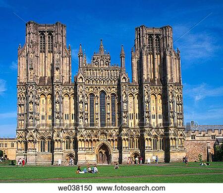 Wells Cathedral. Wells. Somerset, England, UK View Large Photo Image Stock Image - Wells Cathedral. Wells. Somerset, England, UK. Fotosearch