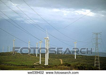 Windfarm and pylon. Andalusia, Spain View Large Photo Image Stock Image - Windfarm and pylon. Andalusia, Spain. Fotosearch