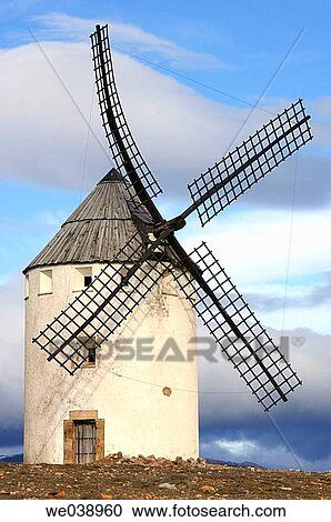Windmill. Malanquilla. Zaragoza province. Arag? n. Spain. View Large Photo Image Stock Image - Windmill. Malanquilla. Zaragoza province. Arag? n. Spain.. Fotosearch