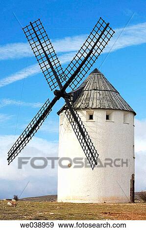 Windmill. Malanquilla. Zaragoza province. Arag? n. Spain. View Large Photo Image Stock Photo - Windmill. Malanquilla. Zaragoza province. Arag? n. Spain.. Fotosearch