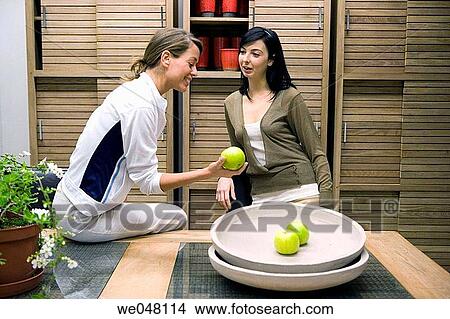 Picture - 30's, at-home, apple, 20's. Fotosearch