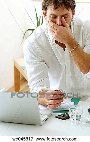 Stock Photo - 30's, blister-pack, beard, 20's. Fotosearch
