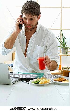 30's, calling, breakfast, beard, 20's View Large Photo Image Stock Photo - 30's, calling, breakfast, beard, 20's. Fotosearch