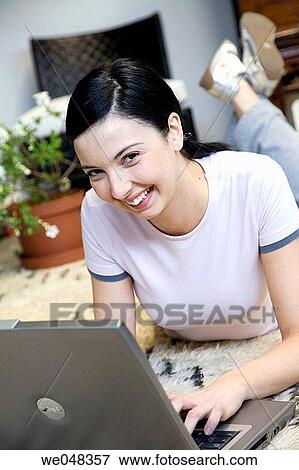 Stock Photo - 30's, calm, at-home, 20's. Fotosearch