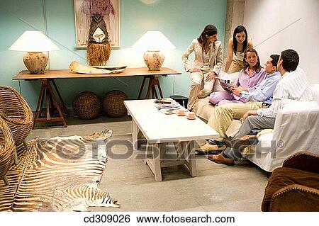 30's, chat, at-home, 20's View Large Photo Image Stock Photograph - 30's, chat, at-home, 20's. Fotosearch