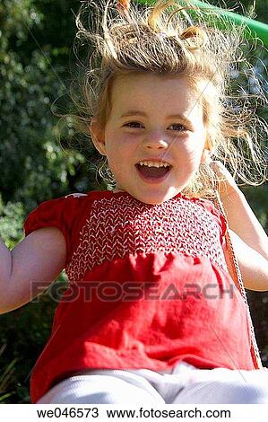 Stock Image - activity, carefree, baby, amusement, 3-4 years. Fotosearch