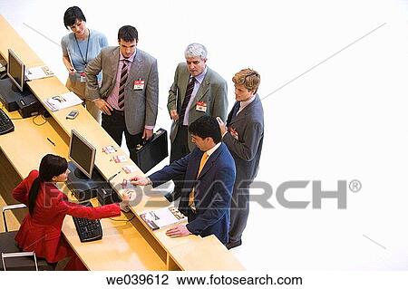 Admission desk, business, briefcase, accreditation View Large Photo Image Stock Image - Admission desk, business, briefcase, accreditation. Fotosearch